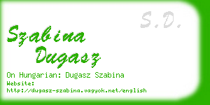 szabina dugasz business card